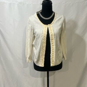 Banana Republic Cream and Yellow Blouse